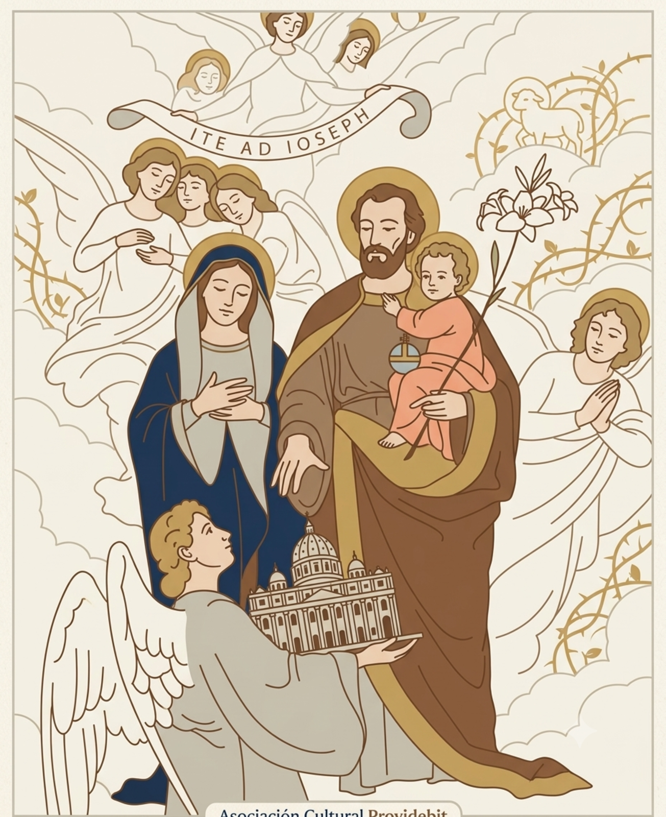 La Sagrada Familia: san José, la Virgen María y el Niño Jesús